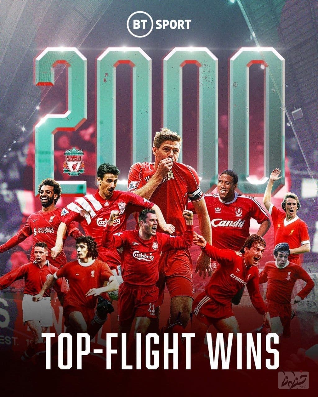 لیورپول نخستین تیم با ۲۰۰۰ پیروزی در سطح اول فوتبال انگلیس
