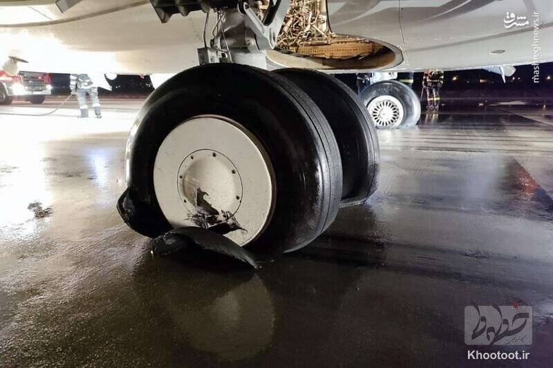 جزئیات جدید از ترکیدن لاستیک هواپیما در فرودگاه