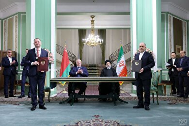 گزارش تصویری از امضاء اسناد همکاری بین ایران و بلاروس