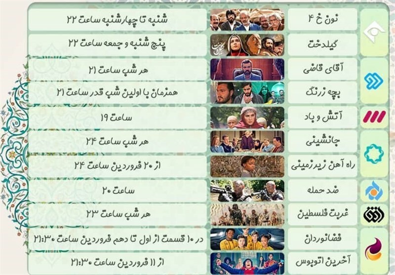 سریال‌های نوروز و ماه رمضان تلویزیون کدامند؟