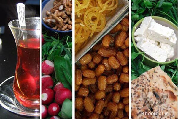 وعده‌های غذایی اصلی در ایام ماه رمضان