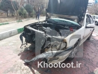سانحه رانندگی در نیاوران | حریق ناگهانی پژو پارس در اتوبان کرج سانحه رانندگی در نیاوران | حریق ناگهانی پژو پارس در اتوبان کرج