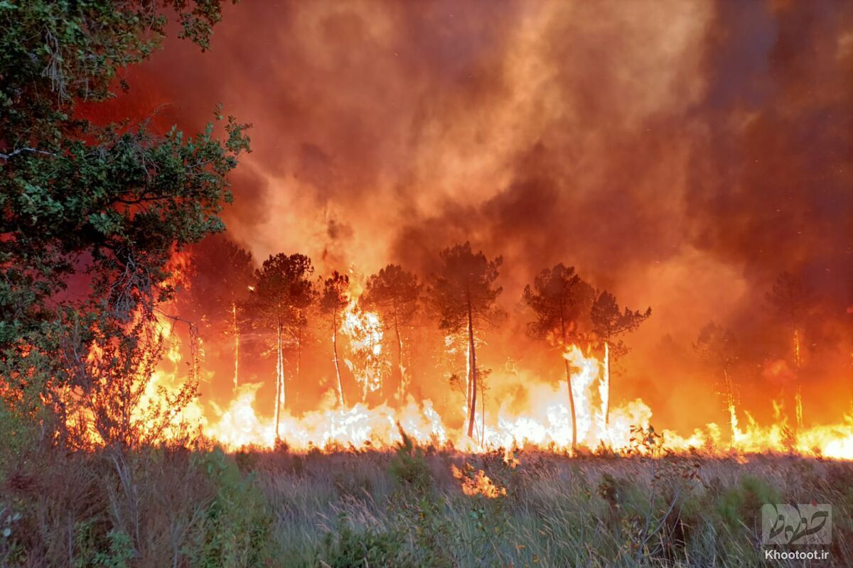 وقوع آتش سوزی گسترده در جنگل‌های جنوب فرانسه