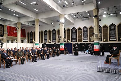 گزارش تصویری از دیدار رئیس‌جمهور و اعضای هیئت دولت با مقام معظم رهبری
