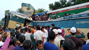 تماشا کنید | جان باختن و مجروح شدن 115نفر در تصادف قطار  بنگلادش