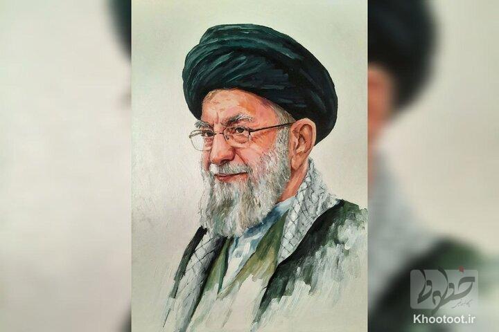 از کلمه تا رنگ؛ هم‌آوایی نقاشی و شعر علی داودی در سوگ رهبر شهید