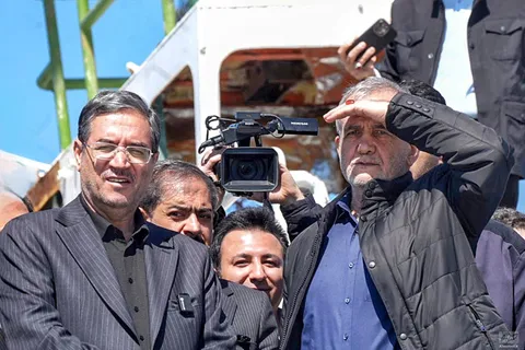 گزارش تصویری از بازدید رئیس جمهور از دریاچه ارومیه