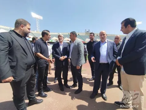 گزارش تصویری از بازدید سرپرست وزارت ورزش و جوانان و تاج از ورزشگاه آزادی