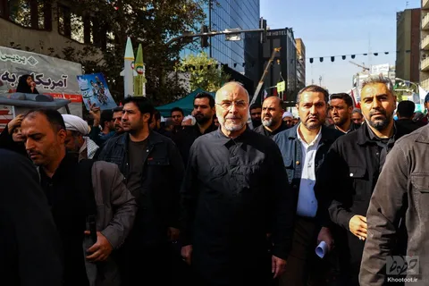 گزارش تصویری از سخنرانی دکتر قالیباف در مراسم یوم‌الله 13 آبان